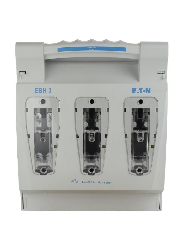 EBH3O3TS8 Rozłącznik bezpiecznikowy poziomy 630A AC 690V NH3 AC22B 3P IEC montaż na płycie, EBH3O3TS
