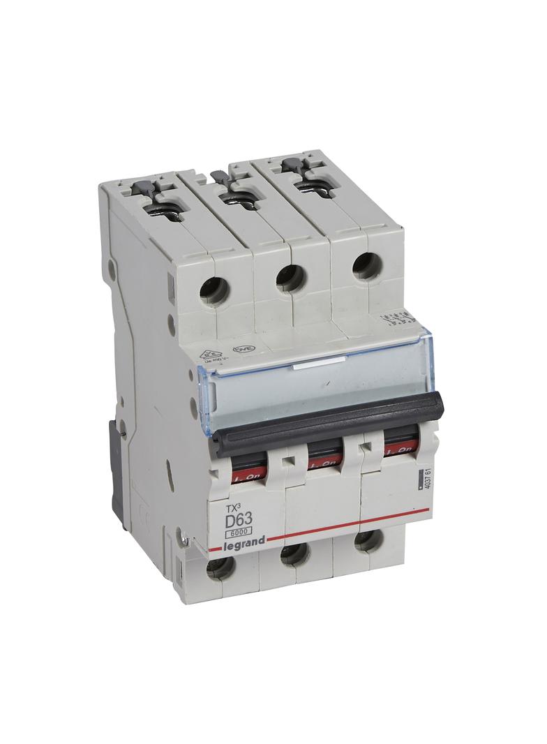 WYŁĄCZNIK NADPRĄDOWY S 303 3P D 63A 6000A SERII TX3, Legrand