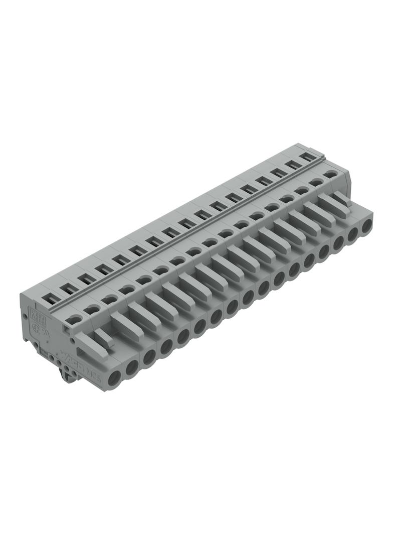 Gniazdo MCS-MIDI Classic 17-biegunowe szare raster 5mm /25szt./ 231-117/008-000 WAGO