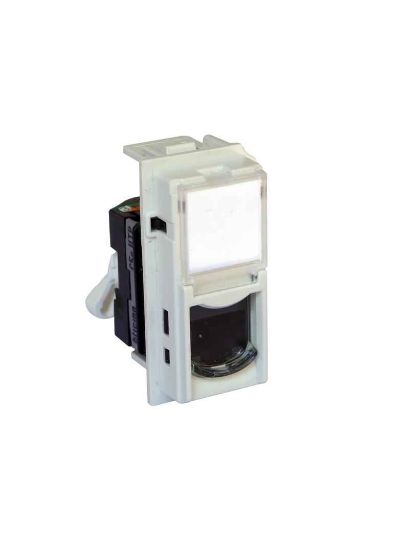 LIVING NOW - GNIAZDO RJ45 - UTP - KAT.5E - 1 MODUŁ - BIEL, Bticino