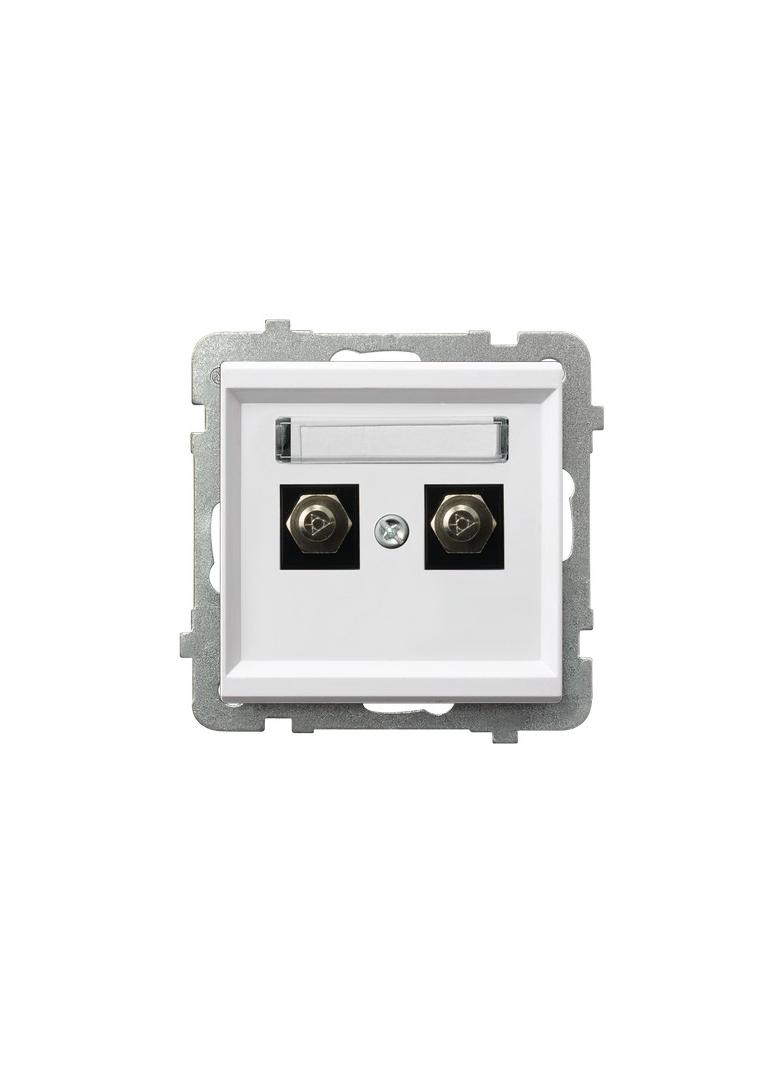 SONATA Gniazdo ekwipotencjalne podwójne - kolor biały