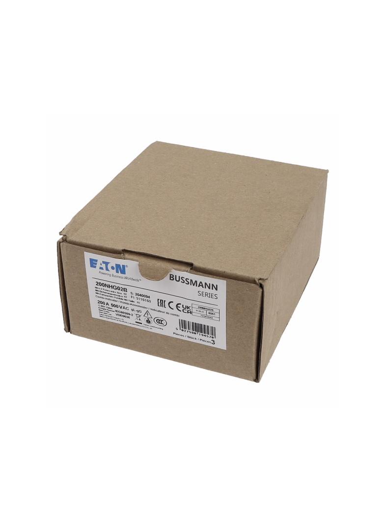 NH FUSE 200A 500V GL/GG SIZE 02 DUAL IN Wkładka NH02 200A 500V GL/GG podwójny wskaźnik 200NHG02B EAT