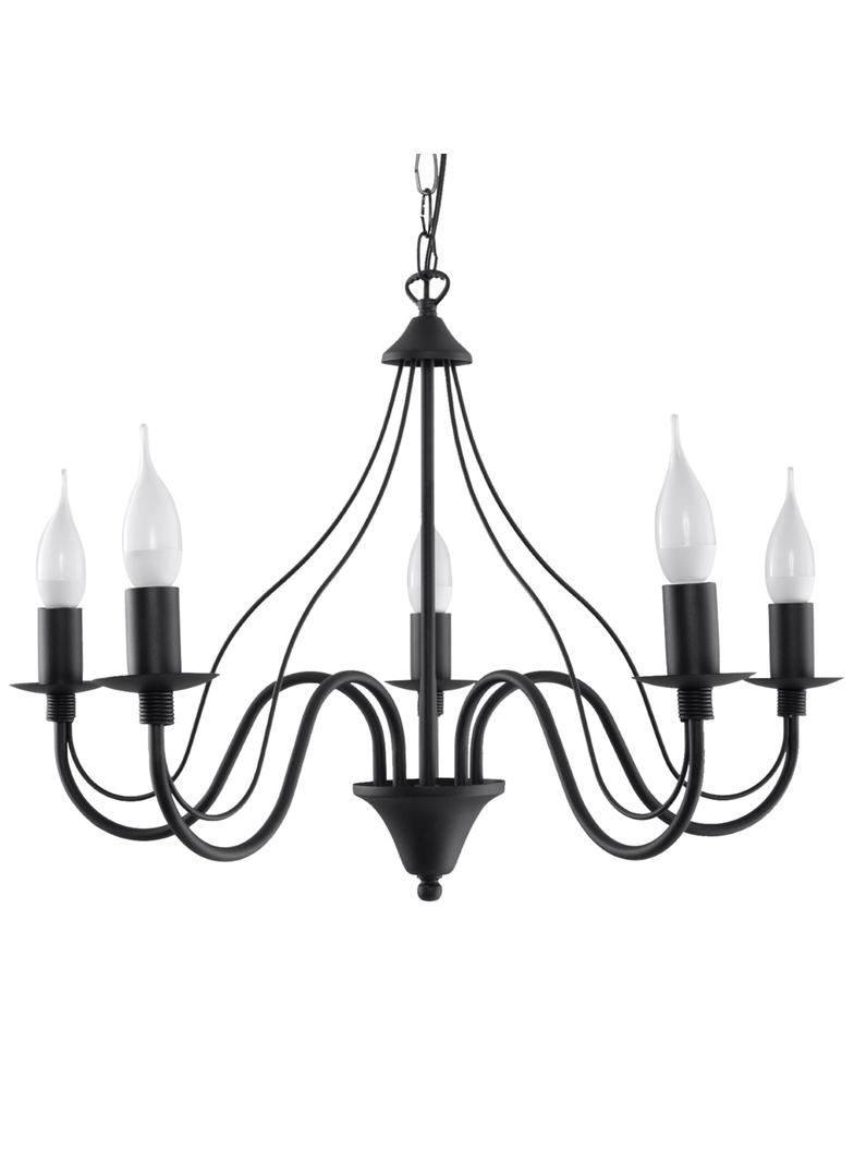 Sollux Żyrandol MINERWA 5 czarny SL.0218