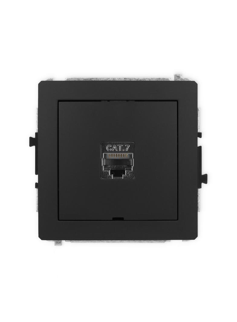 DECO Mechanizm gniazda komputerowego pojedynczego 1xRJ45, kat. 7, ekranowany, 8-stykowy, bez pola op