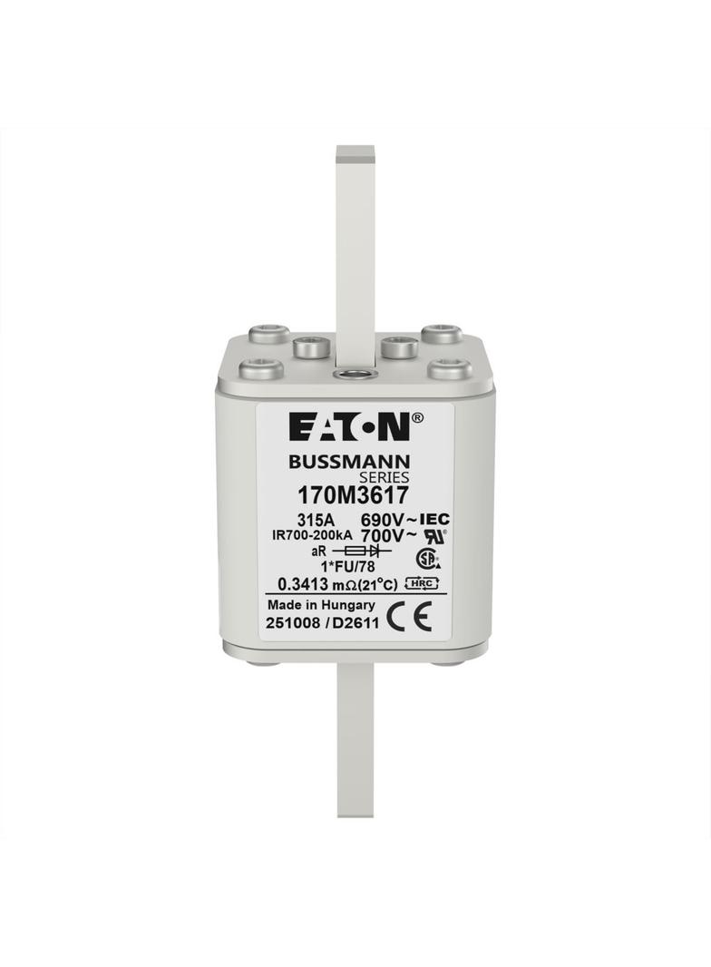 FUSE 315A 690V 1*FU/78 AR UC Wkładka szybka 315A AC 690V rozmiar 1 45x45x110 mm aR, 170M3617 EATON