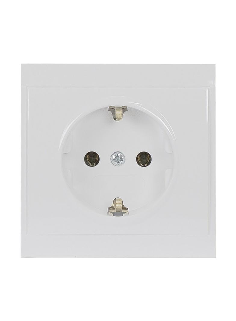 Gniazdo pojedyncze podtynkowe 2P+Z, Schuko Luna, 16A, 250V, PT-17L, biały OR-OE-7605(GS)/W ORNO