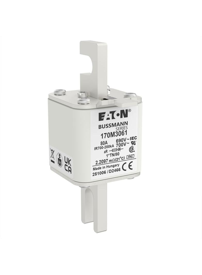 80A 690V 1*TN/80 aR INDICATOR FUSE Wkładka szybka 80A AC 690V compact DIN 1 45x58x104 mm, 170M3061 E