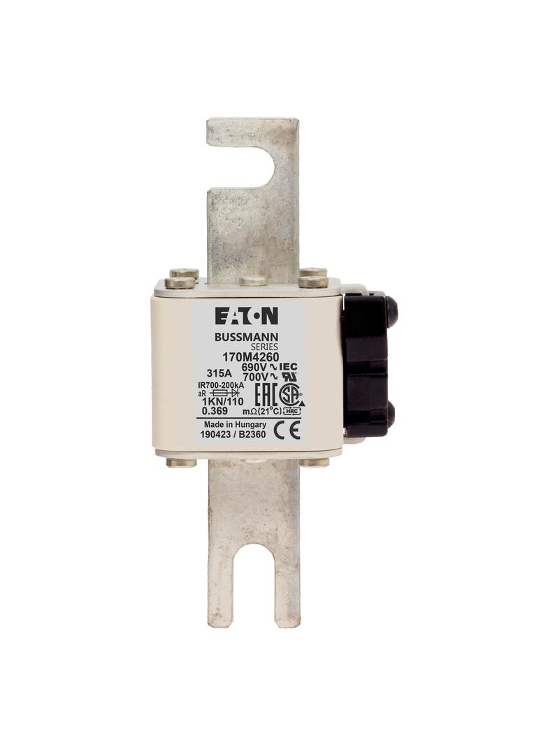 315A 690V 1KN/110 aR INDICATOR FUSE Wkładka szybka 315A AC 690V DIN 1 53x69x138 mm aR DI 170M4260 EA