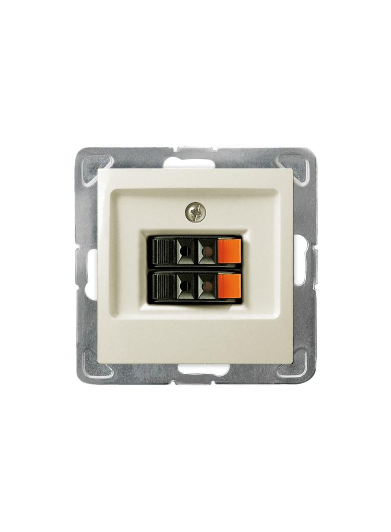 IMPRESJA Gniazdo głośnikowe podwójne - kolor ecru