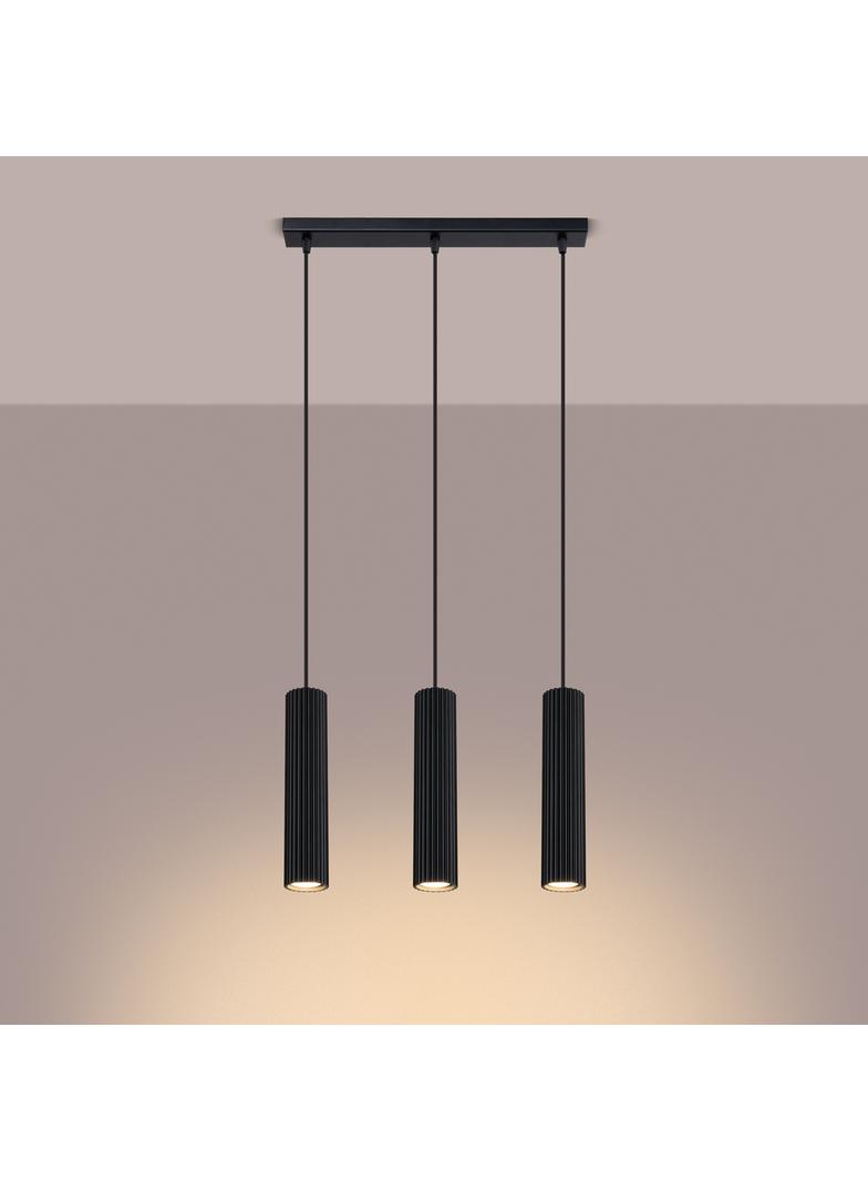 Sollux Lampa wisząca KARBON 3L czarny SL.1575