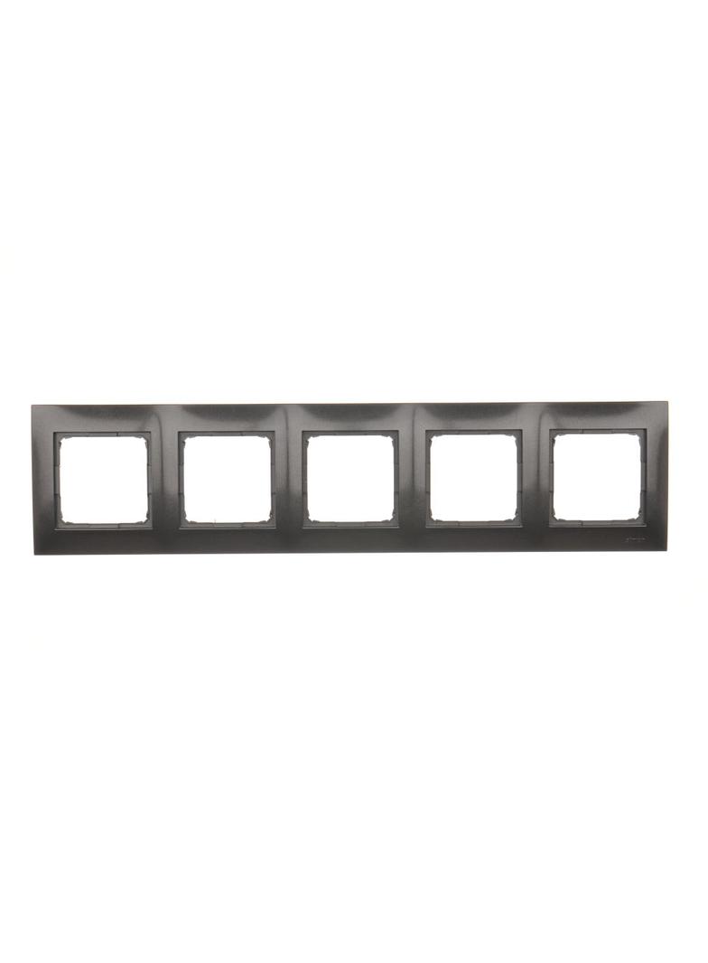 Simon 54 Premium Ramka 5-krotna PREMIUM do puszek karton-gips IP20 / IP44 antracyt DRK5/48 KONTAKT