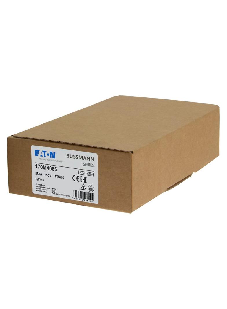 550A 690V 1TN/80 aR INDICATOR FUSE Wkładka szybka 550A AC 690V DIN 1 53x66x108 mm aR DIN 170M4065 EA