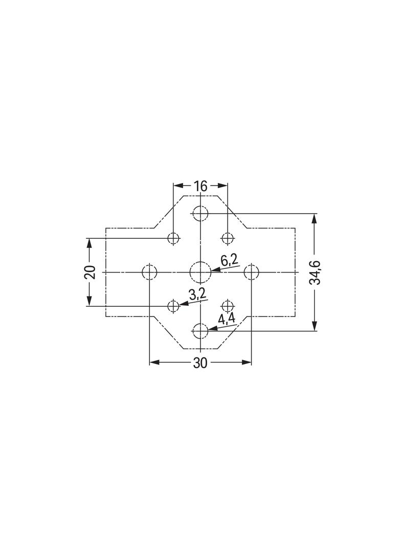płytka montażowa do rozgałęźnika czarna