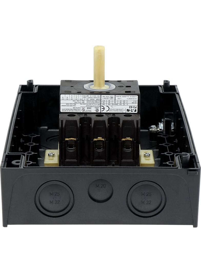 Łącznik krzywkowy 0-1 3P 63A w obudowie IP65 P3-63/I4/SVB 207343 EATON