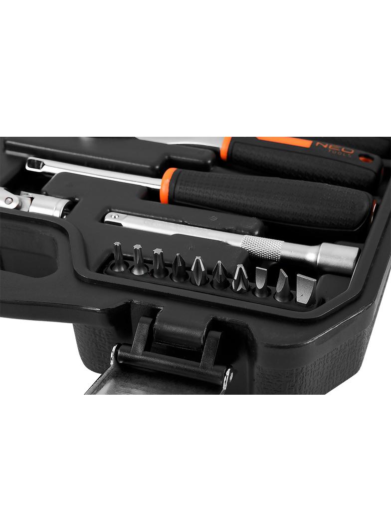 Zestaw nasadek przelotowych 1/4" + 3/8", 46 szt.