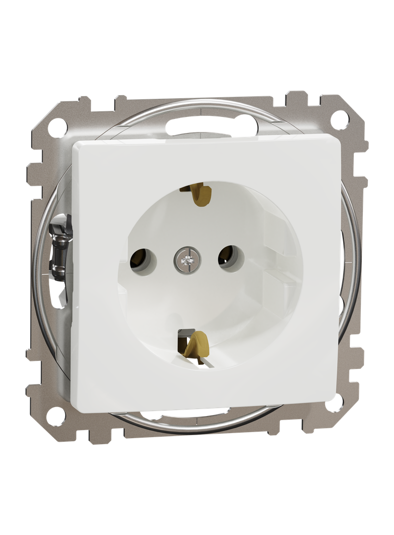 Sedna Design & Elements, gniazdo schuko, białe