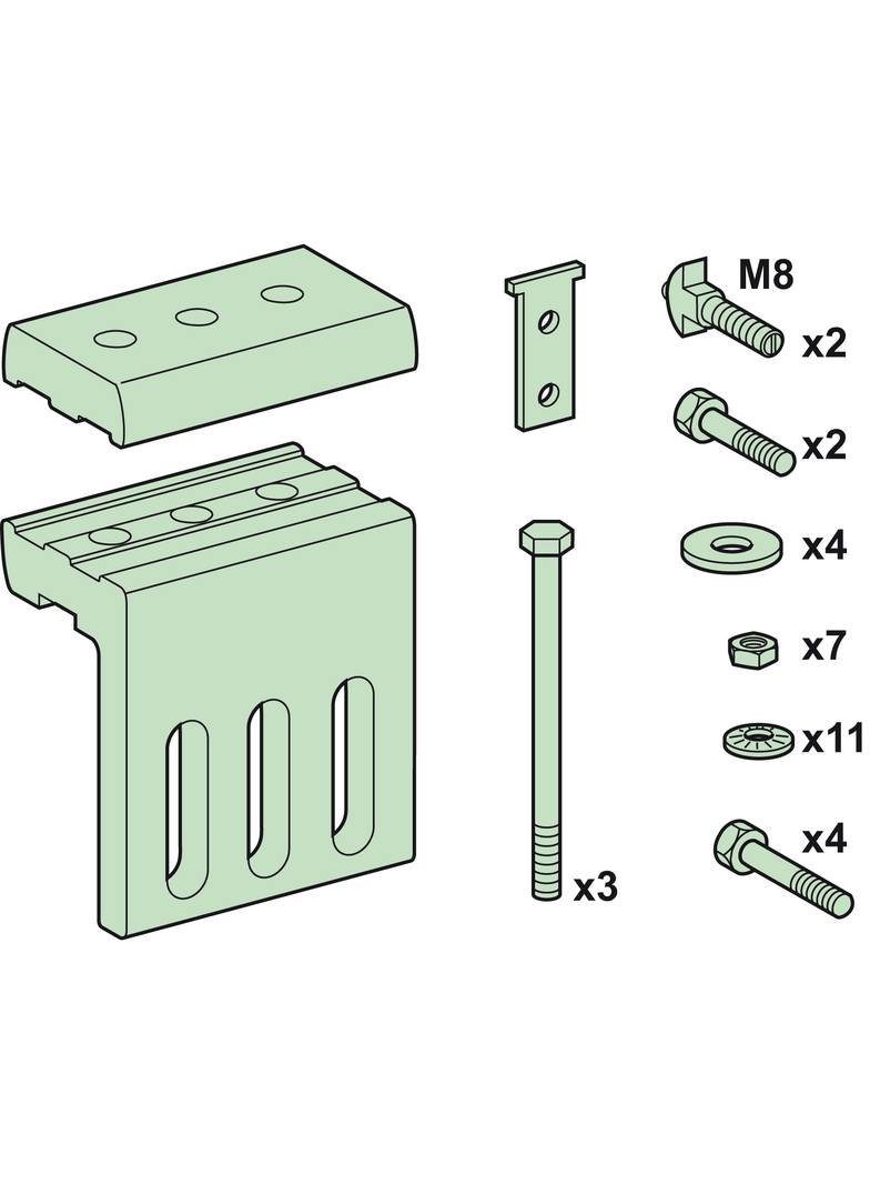 Rozdzielnice PrismaSet, łącznik szyn Linergy LGYE poziomej/pionowej 10mm 3200A