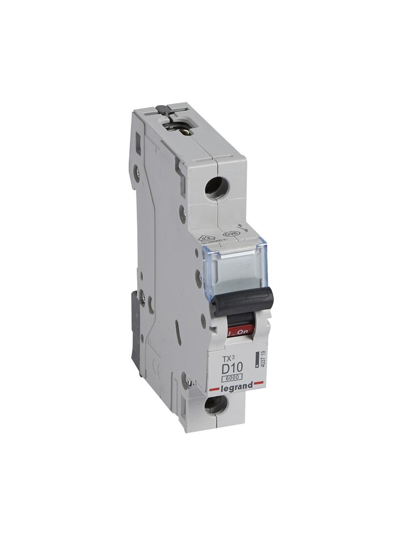 Wyłącznik Nadprądowy 1P D10A 6kA AC S301 TX3 403719 LEGRAND