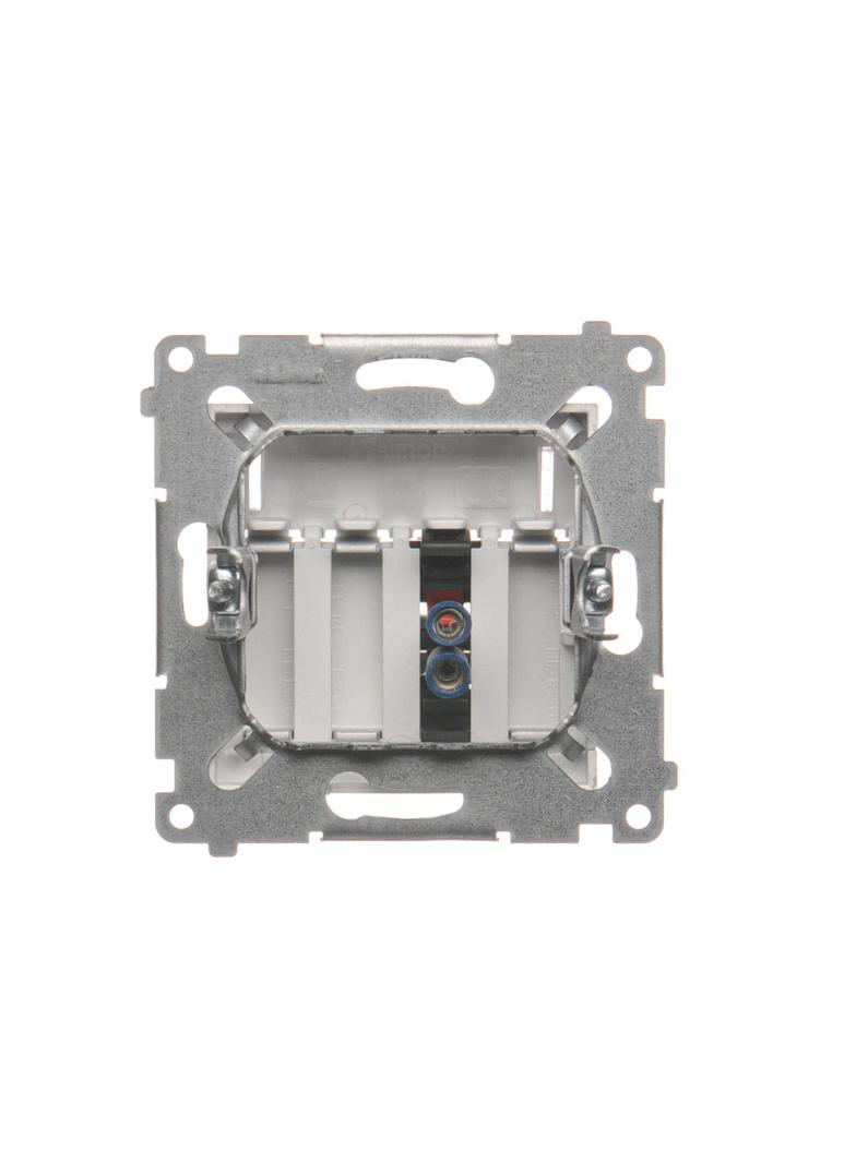 Simon 54 Gniazdo głośnikowe 1-krotne Przekrój przewodów dla wejścia i wyjścia 25 mm2 srebrny mat