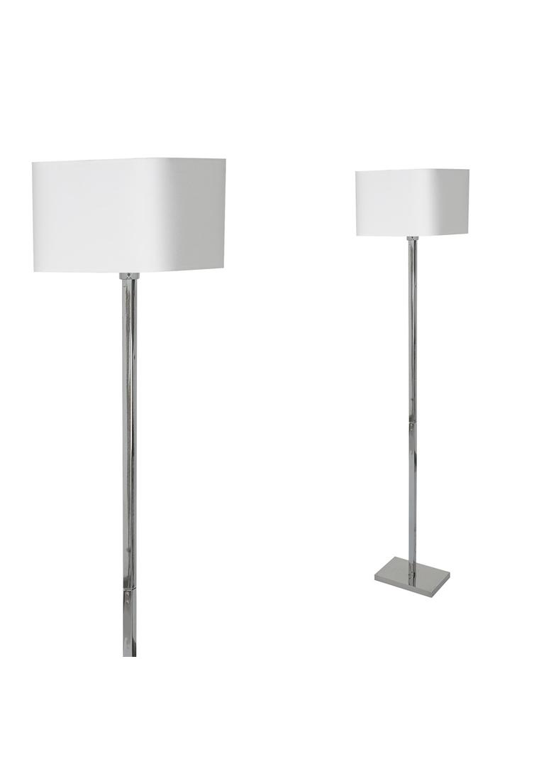 Milagro lampa podłogowa Napoli E27 biały/chrom 150cm ML6364