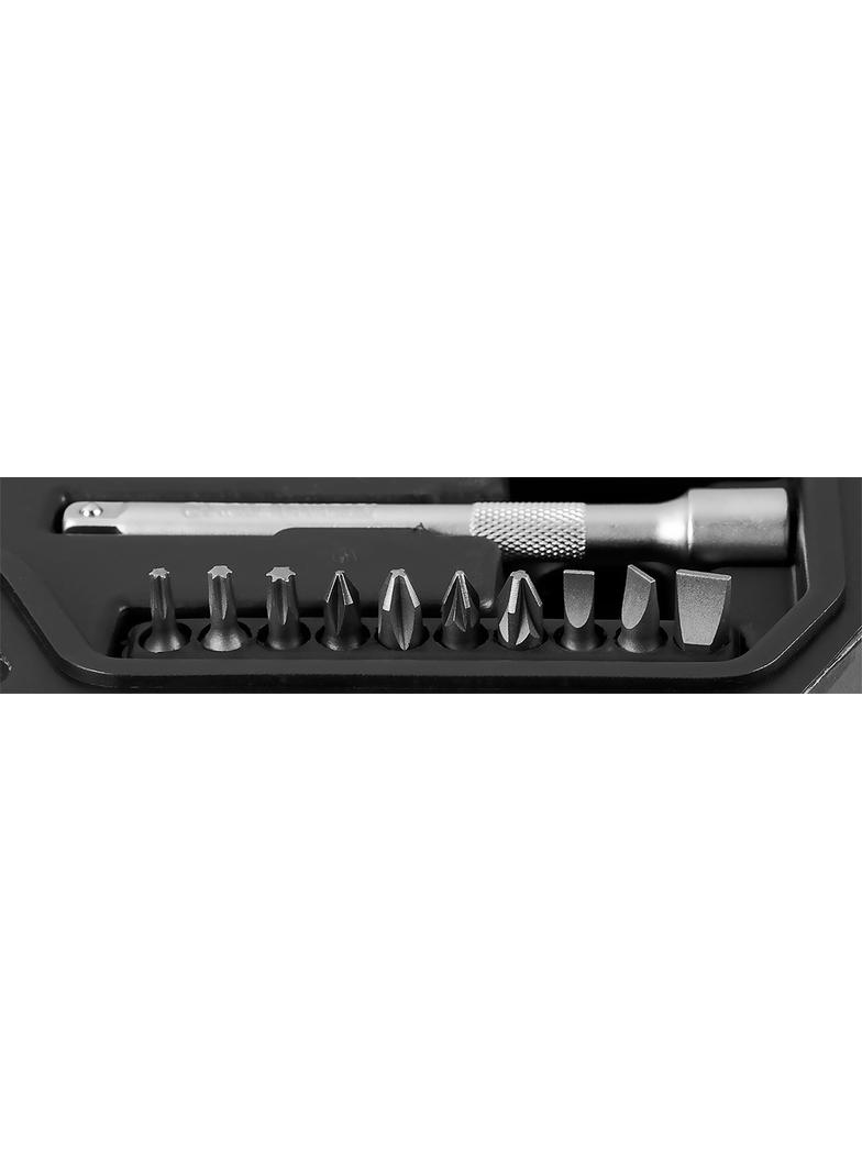 Zestaw nasadek przelotowych 1/4" + 3/8", 46 szt.