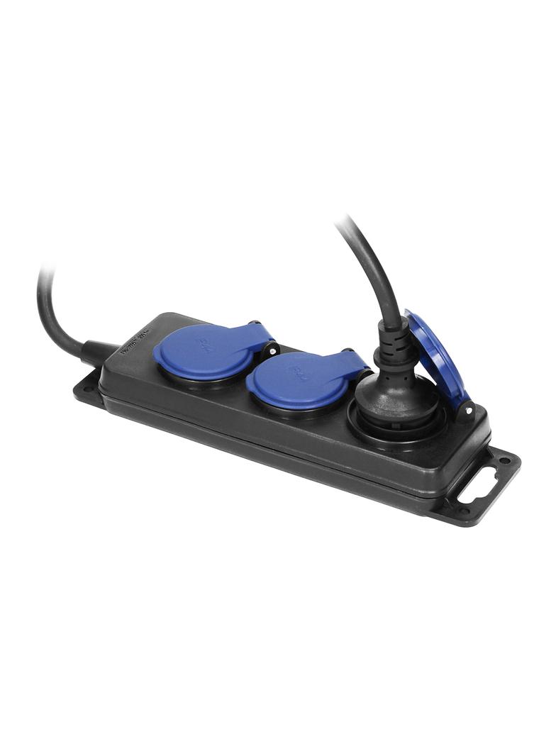 Przedłużacz warsztatowy bryzgoszczelny IP44, 3 gniazda 2P+Z IP44, przewód gumowy, H05RR-F 3x1,5mm2, OR-AE-13295/3M ORNO