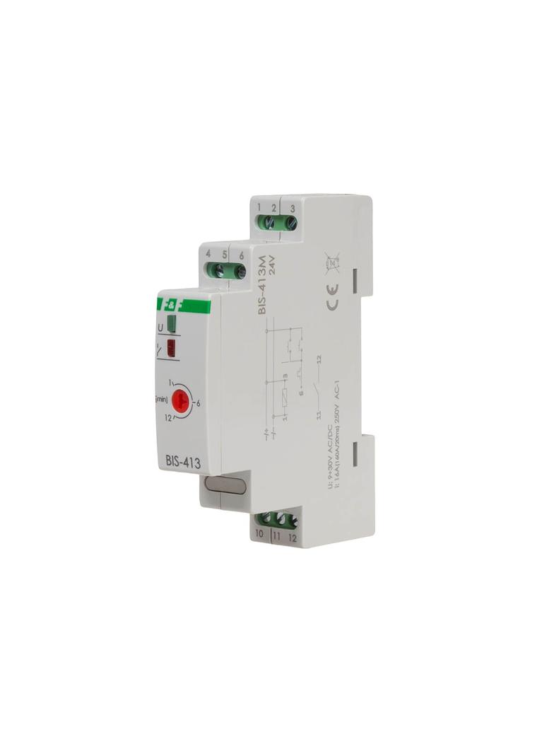 Przekaźnik bistabilny z wyłącznikiem czasowym z pamięcią na szynę DIN BIS-413M-24V F&F