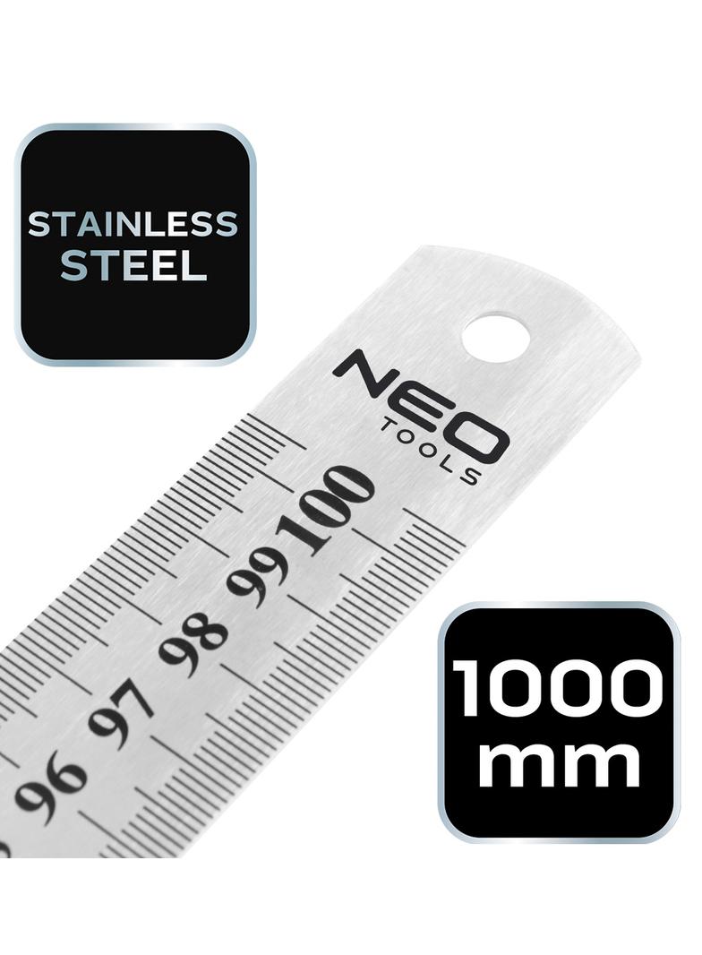 Przymiar liniowy 100 cm, stal nierdzewna