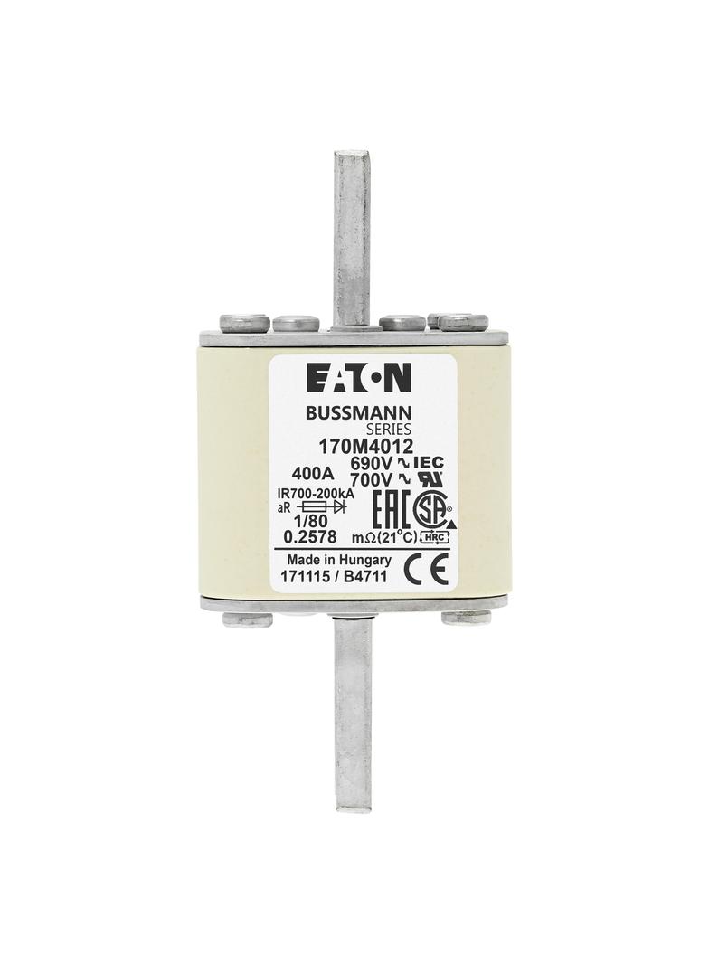 400A 690V 1/80 aR INDICATOR FUSE Wkładka szybka 400A AC 690V DIN 1 53x53x108 mm aR DIN, 170M4012 EAT