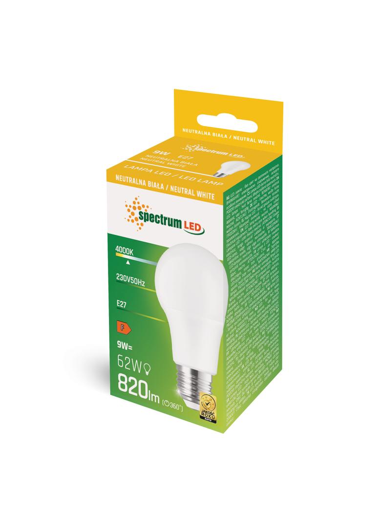LED GLS E-27 230V 9W NW SPECTRUM