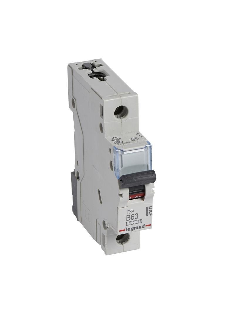 Wyłącznik Nadprądowy 1P B63A 6kA AC S301 TX3 403363 LEGRAND