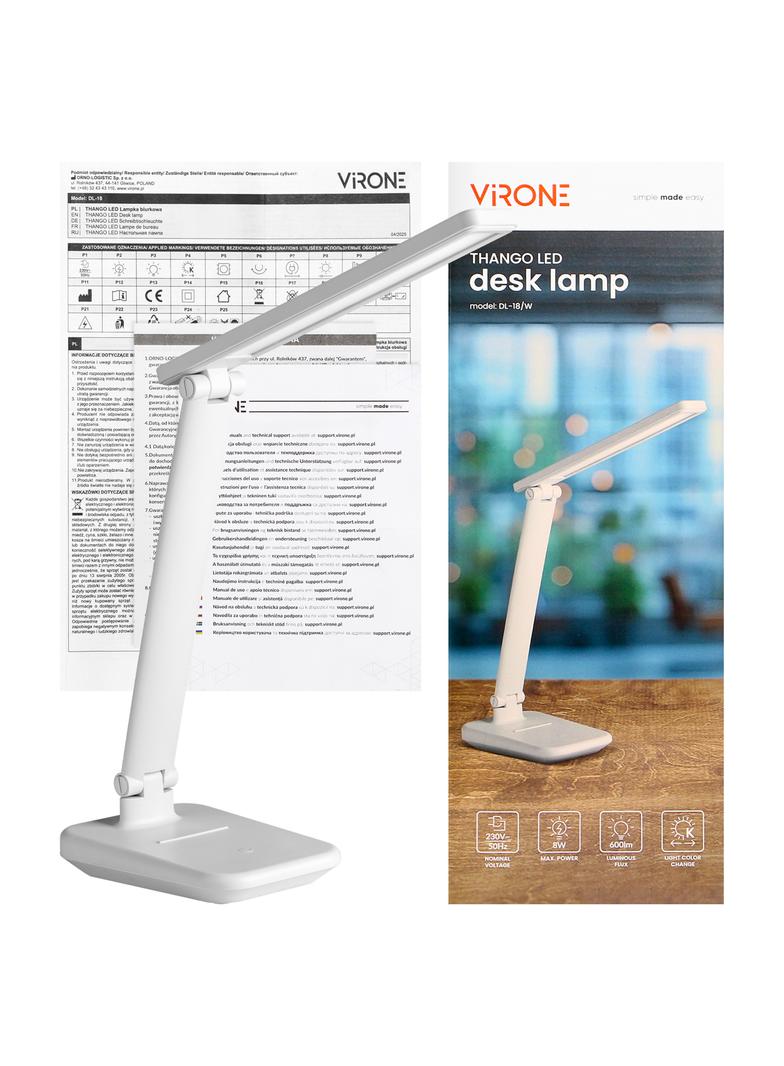 THANGO LED, lampka biurkowa, 8W, 600lm, 3000-4000-6000K, zmiana barwy światła, funkcja ściemniania,