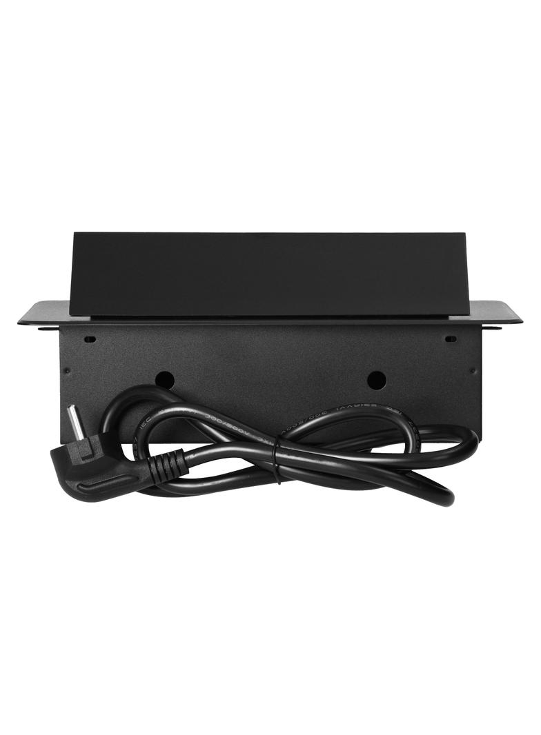 Gniazdo meblowe wpuszczane w blat z płaskim frezowanym rantem, ładowarką USB i przewodem 1,5m, 2x2P+ OR-GM-9035(GS)/B ORNO