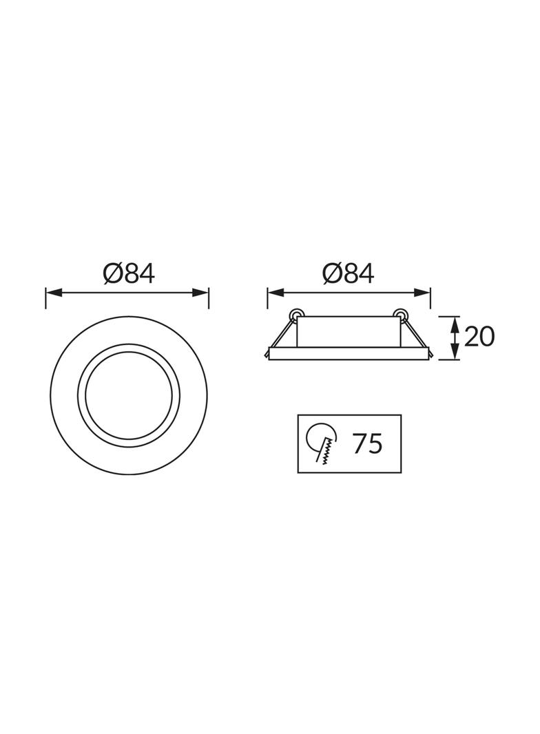 Sufitowa oprawa punktowa OKTAN C CHROME