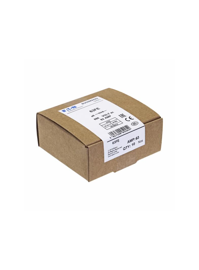 63A 690V IEC AC BS88 HIGH SPEED FUSE Wkładka szybka 63A AC 690V DC 500V BS88 19x77 mm aR, 63FE EATON
