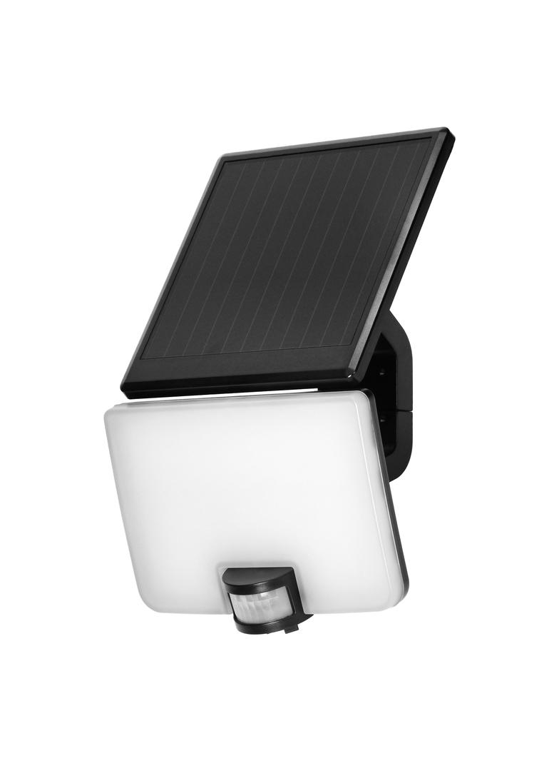 SOLIS LED 10W, naświetlacz solarny  z czujnikiem ruchu PIR, 1200lm, IP54, 4000K, 3000 mAh, czarny
