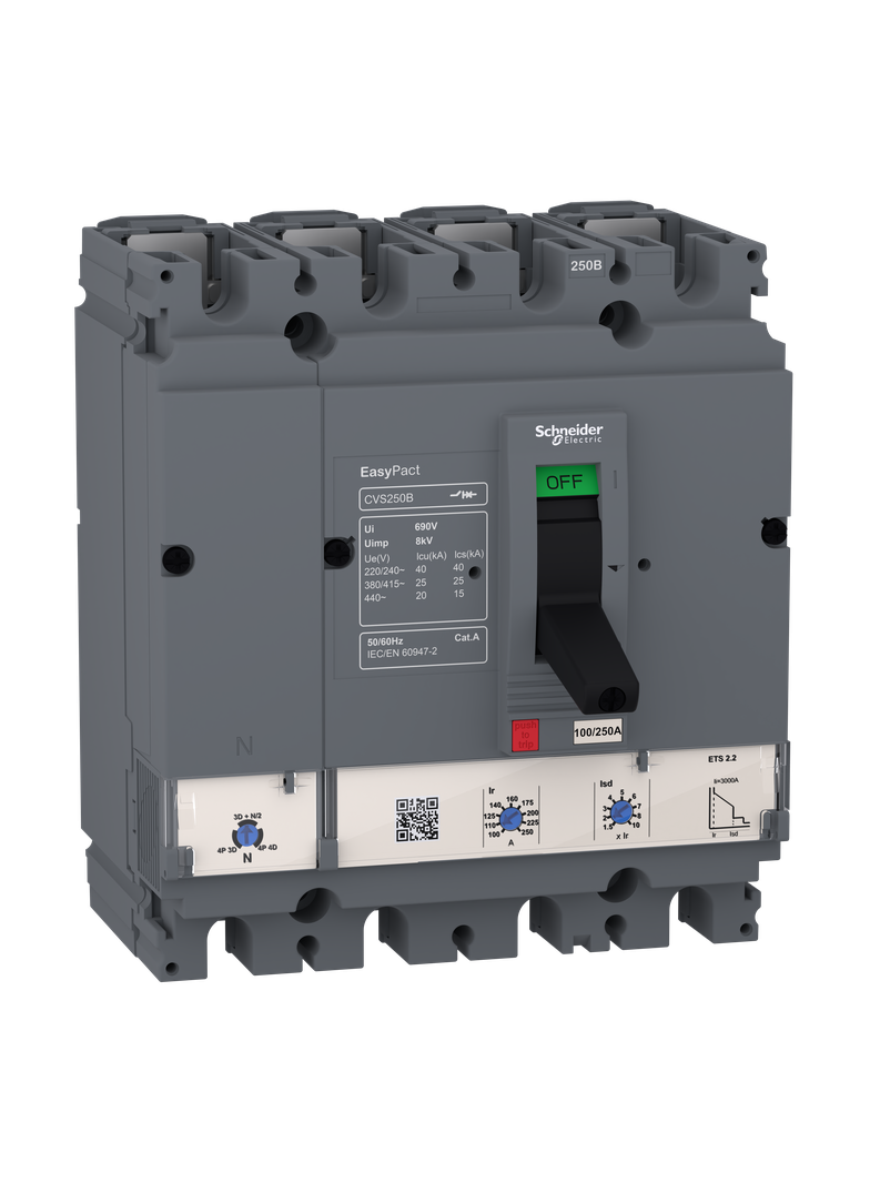 EasyPact CVS250B 250A ETS 2.2 25kA 4P