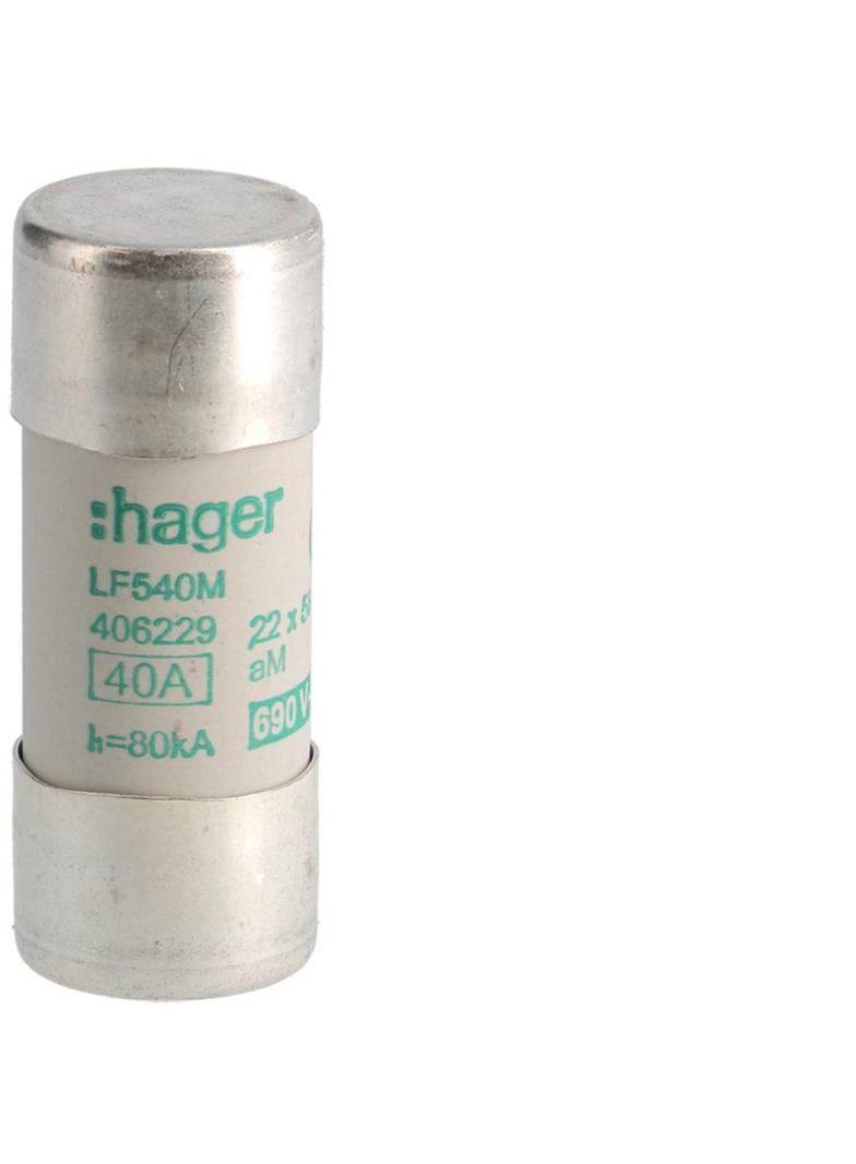 Wkładka bezpiecznikowa cylindryczna CH-22 22x58mm aM 40A 500VAC LF540M HAGER