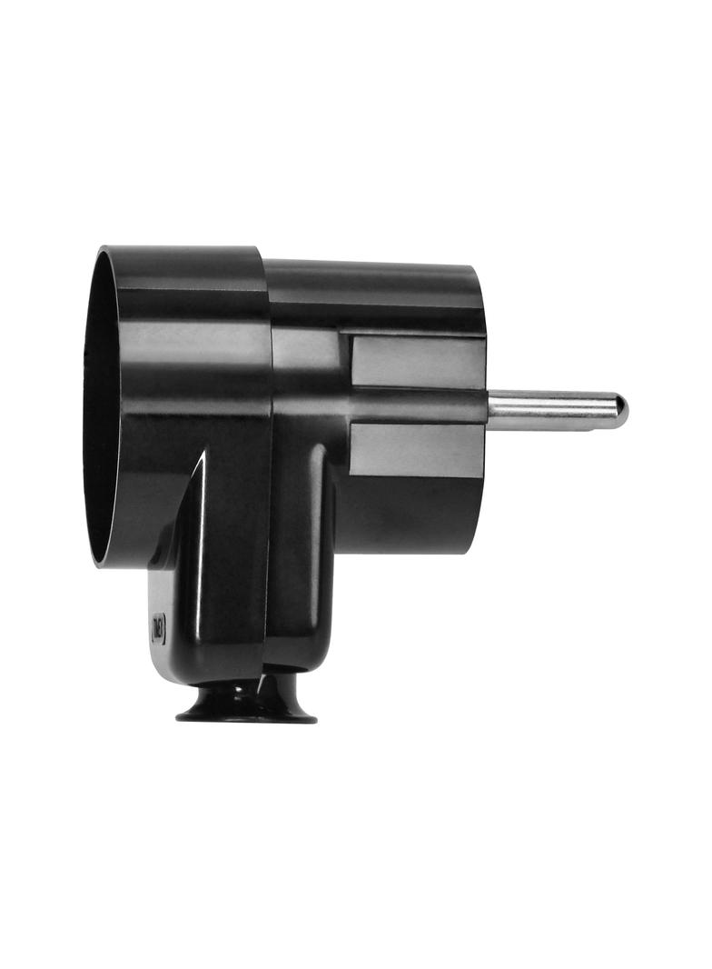 Wtyczka kątowa 2P z gniazdem czarna WT-16U/G K2/CZARNY ORNO