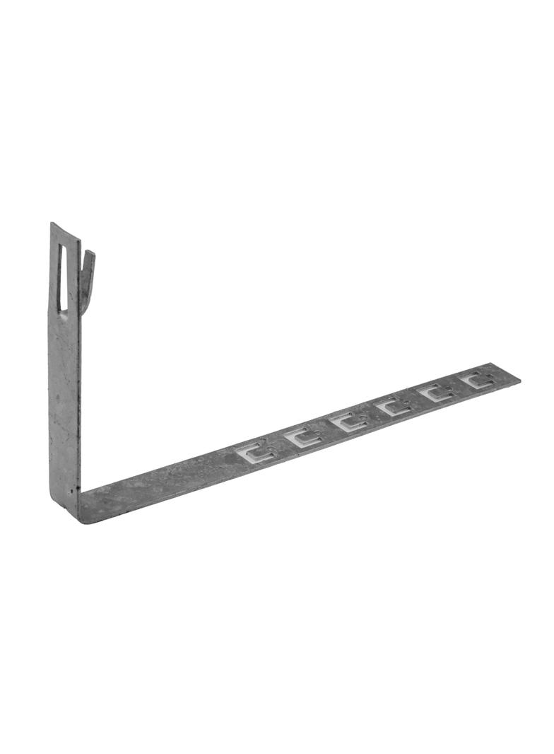 Uchwyt dachówkowy regulowany A = 28 cm (zacisk przez zagięcie) oc.ogniowy