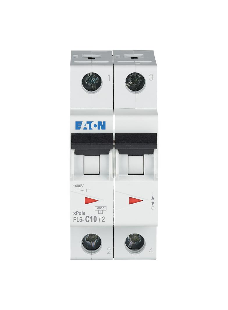 PL6-C10/2 Wyłącznik nadprądowy 6kA C10A 2P 286565 EATON