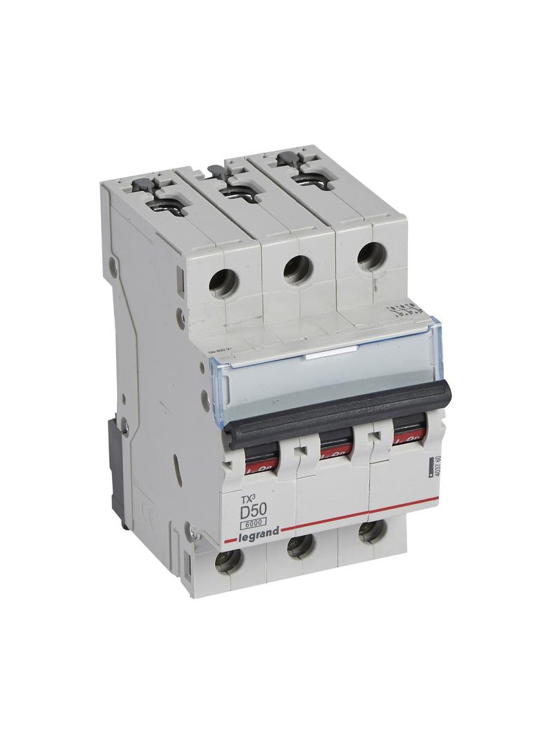 WYŁĄCZNIK NADPRĄDOWY S 303 3P D 50A 6000A SERII TX3, Legrand