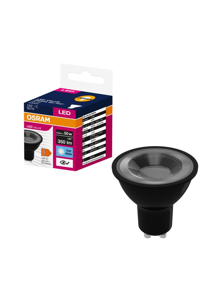 Lampa LED VALUE PAR16 50 120 54,5W/840 230V GU10 BK
