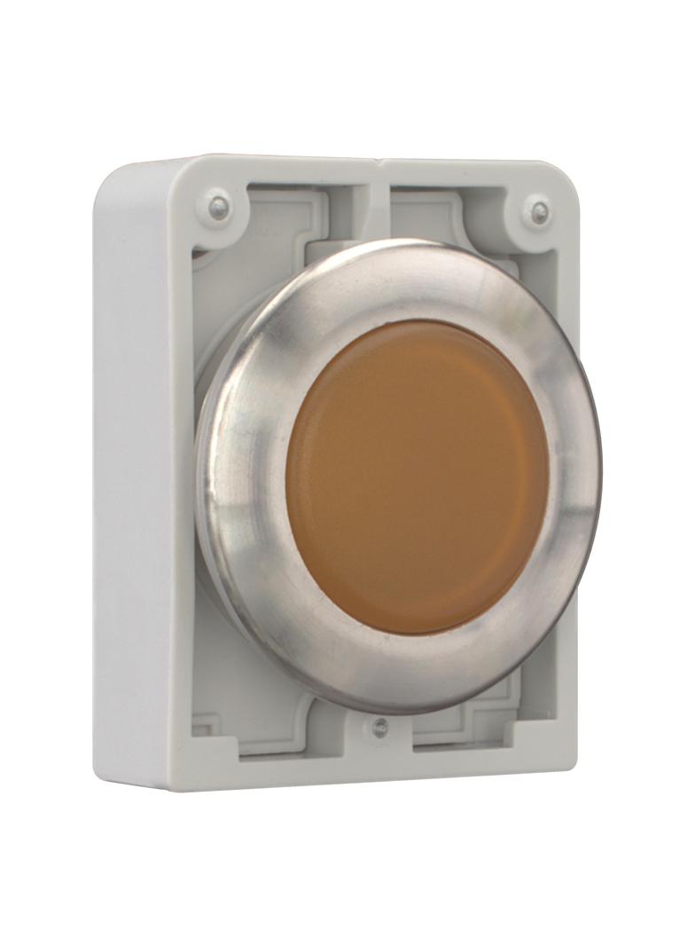 M30I-FL-A-* Lampka sygn. 30mm,płaska,bursztynowa,opis ind. stal nierdz. 188053 EATON