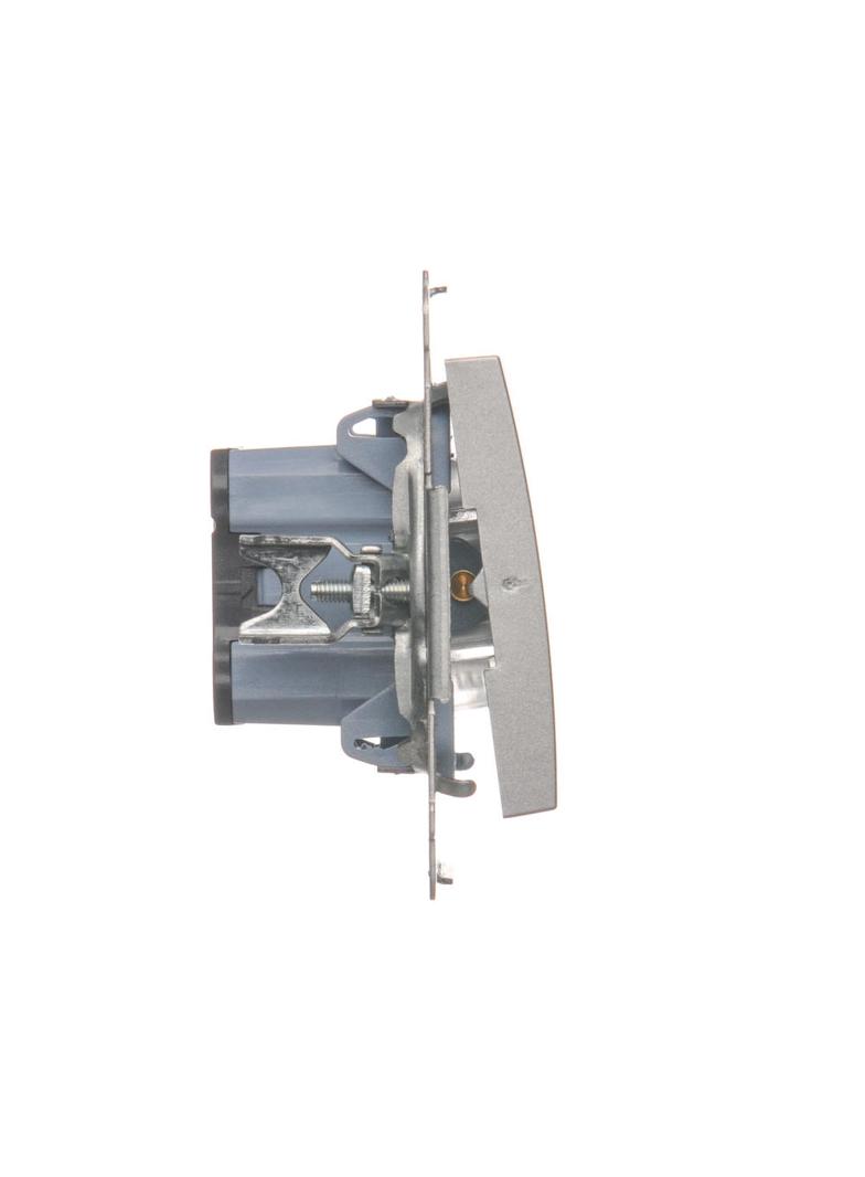 Simon 54 Przycisk „światło” z podświetleniem LED 16A z. śrub. srebrny mat