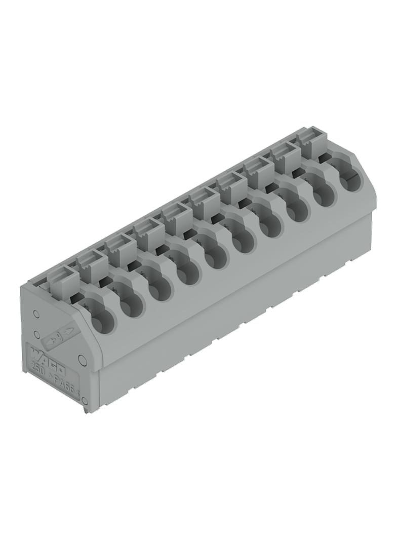 listwa zaciskowa do pł. drukowanych 10-bieg. szara raster 5 mm /20szt./ WAGO
