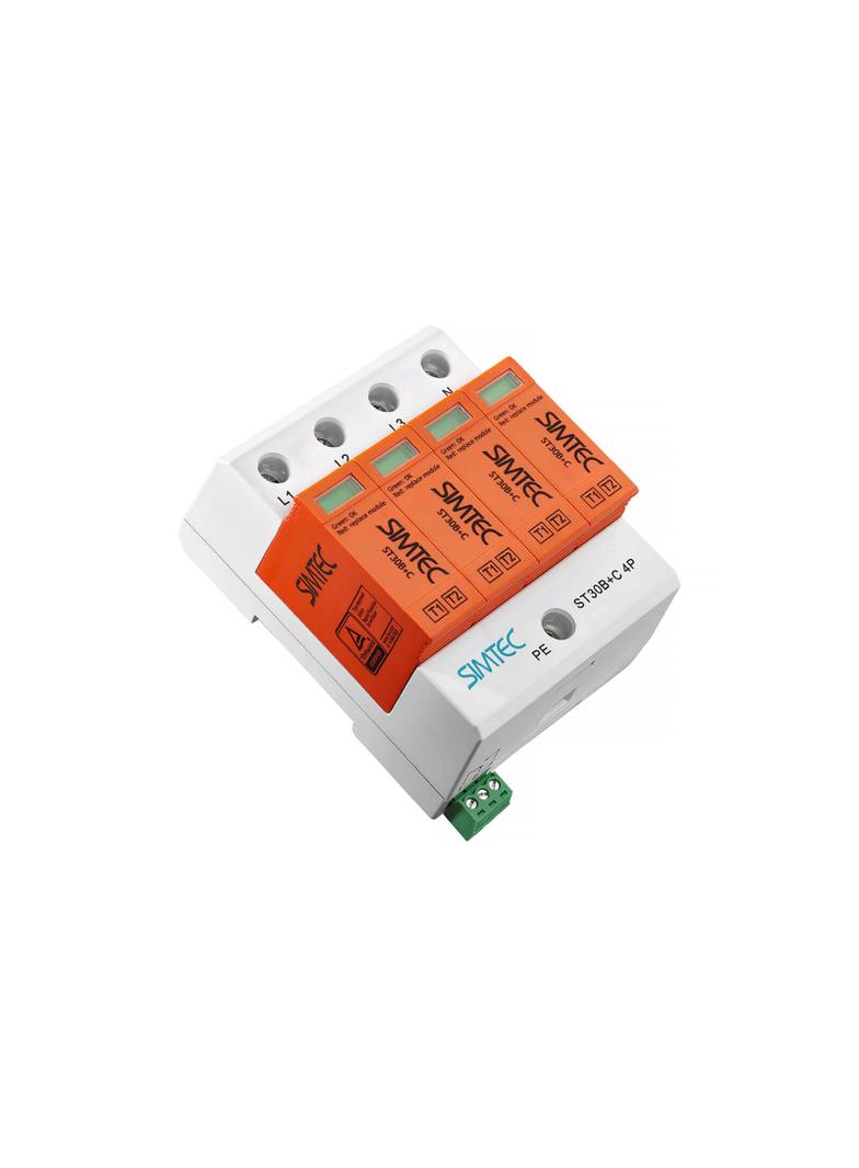 ST30B+C/4 Warystorowy ogranicznik przepięć typ 1+2, klasa B+C, czterobiegunowy - kolor szary