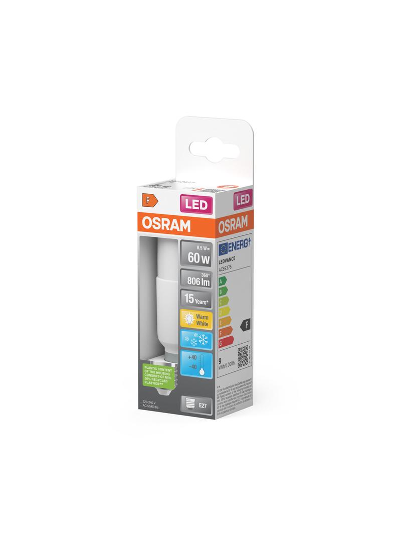 Lampa LED STAR CL STICK FR 60 non-dim 8W 827 E27