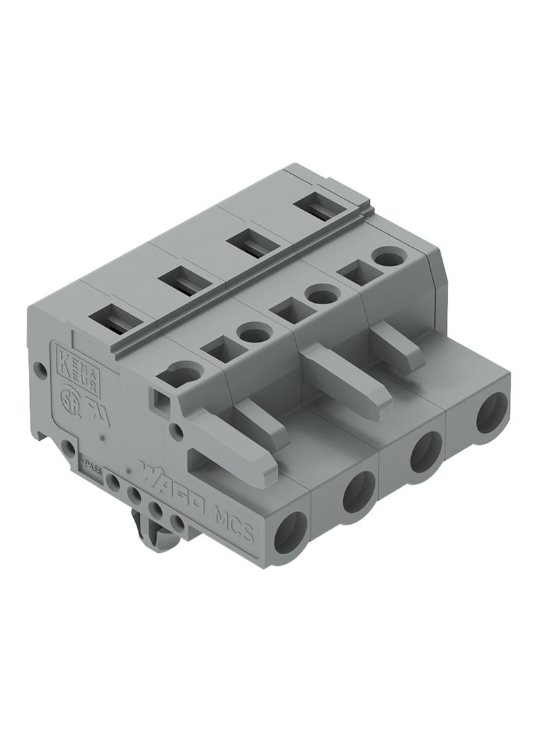 MCS-MIDI Classic gniazdo 4-bieg. szare raster 7,5 mm /50szt./ WAGO