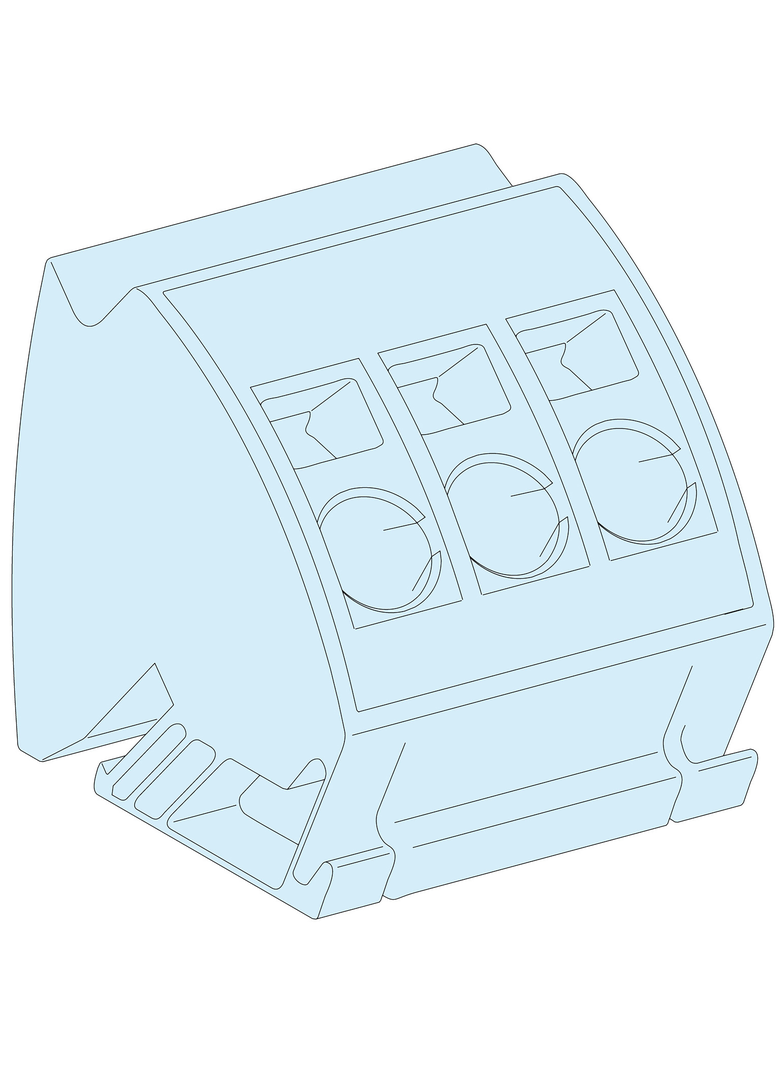 Rozdzielnice PrismaSet, komplet 4 bloków uziemiających z zaciskami sprężynowymi 3x16mm2